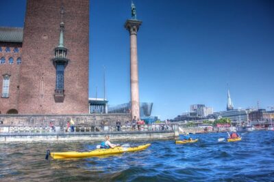 Stockholm City Evening Kayak Tour - Stockholm City Hall from the water: the view you can’t get from a sidewalk