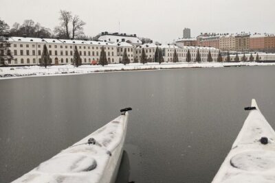 Winter Kayak Tour in Stockholm City (Dry Suit Kayaking) - Stop 1 at LEK MER: Suits, Spray Skirts, and a Safety Primer